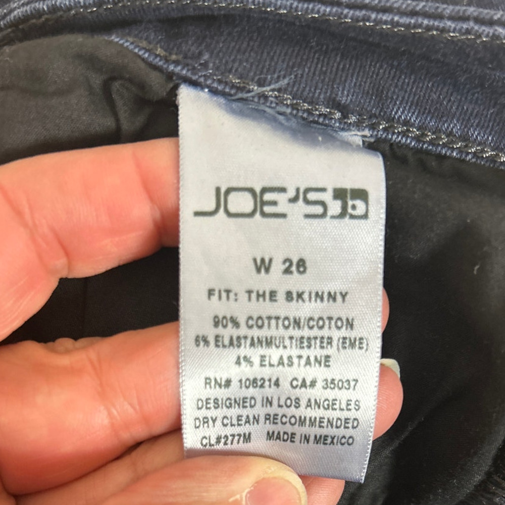 Joe's Womens 26 Dark Wash Skinny Ankle Jeans Stretch Mid Rise Denim Casual - Picture 5 of 5